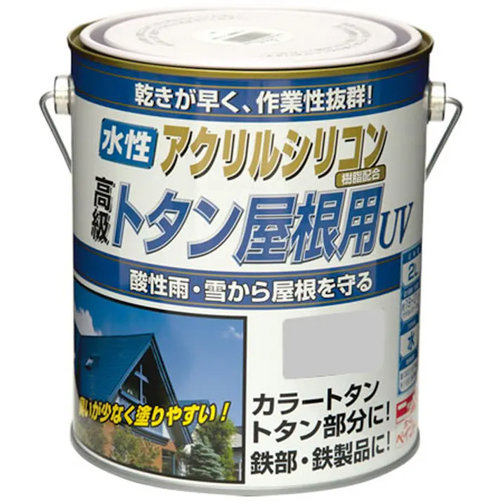 水性アクリルシリコン トタン屋根用UV 緑 2L