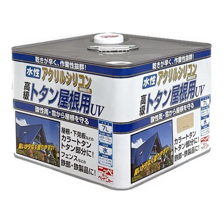 水性アクリルシリコン トタン屋根用UV 7L クリーム
