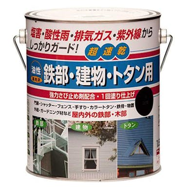 ニッペホームプロダクツ 油性 鉄部・建物・トタン用塗料 ホワイト 1.6L(販売終了)