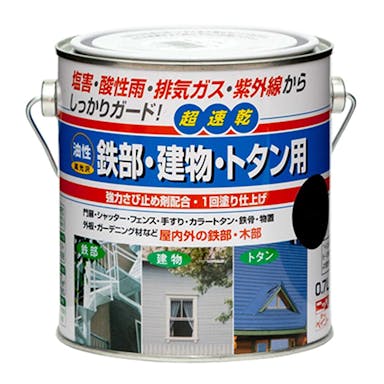 ニッペホームプロダクツ 油性 鉄部・建物・トタン用塗料 ブラック 0.7L(販売終了)