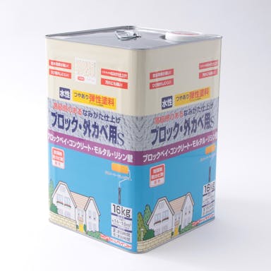 ニッペ 水性ブロック外カベ用S クリーム 16kg【別送品】