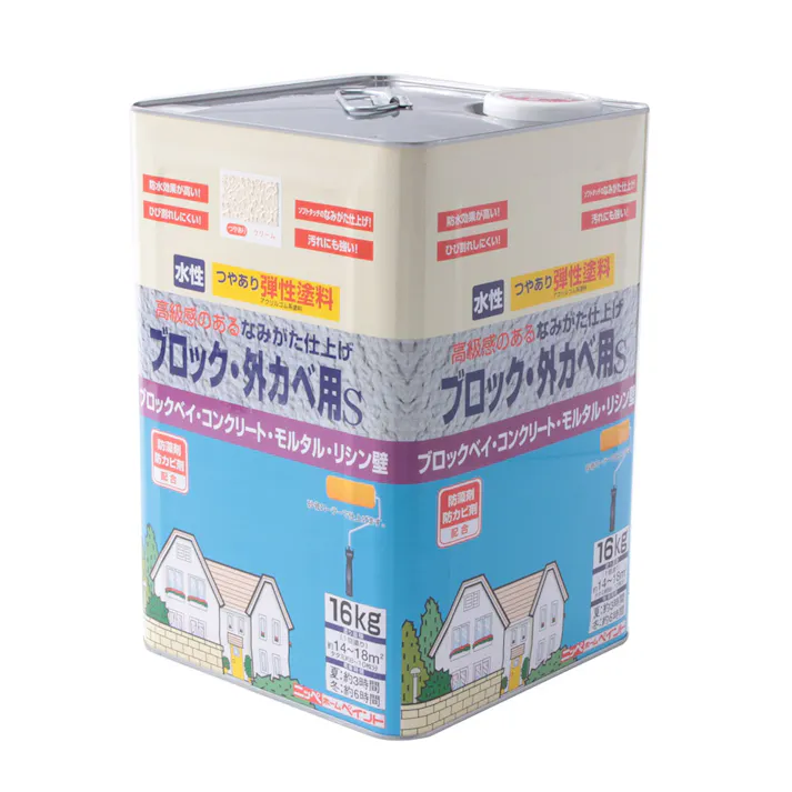 水性ブロック・外カベ用S クリーム 16kg【別送品】