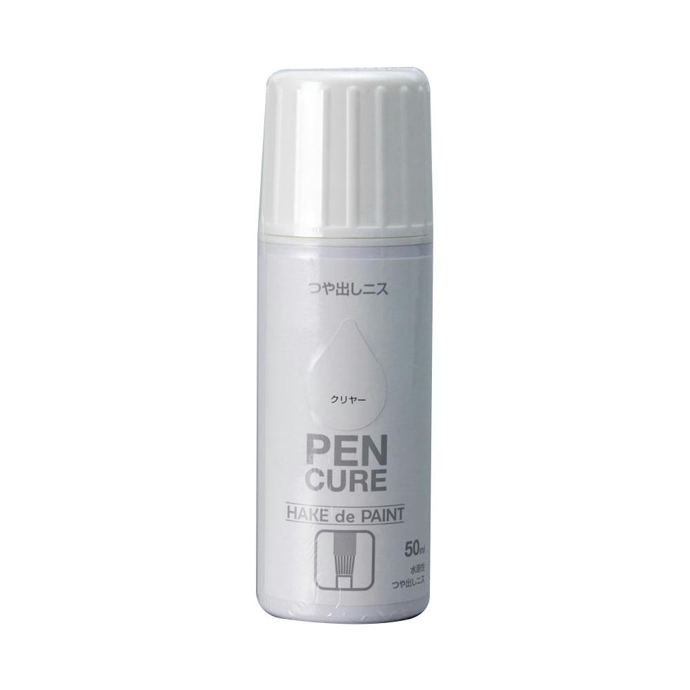 ペンキュア HAKE de PAINT 水溶性つや出しニス クリヤー 50ml