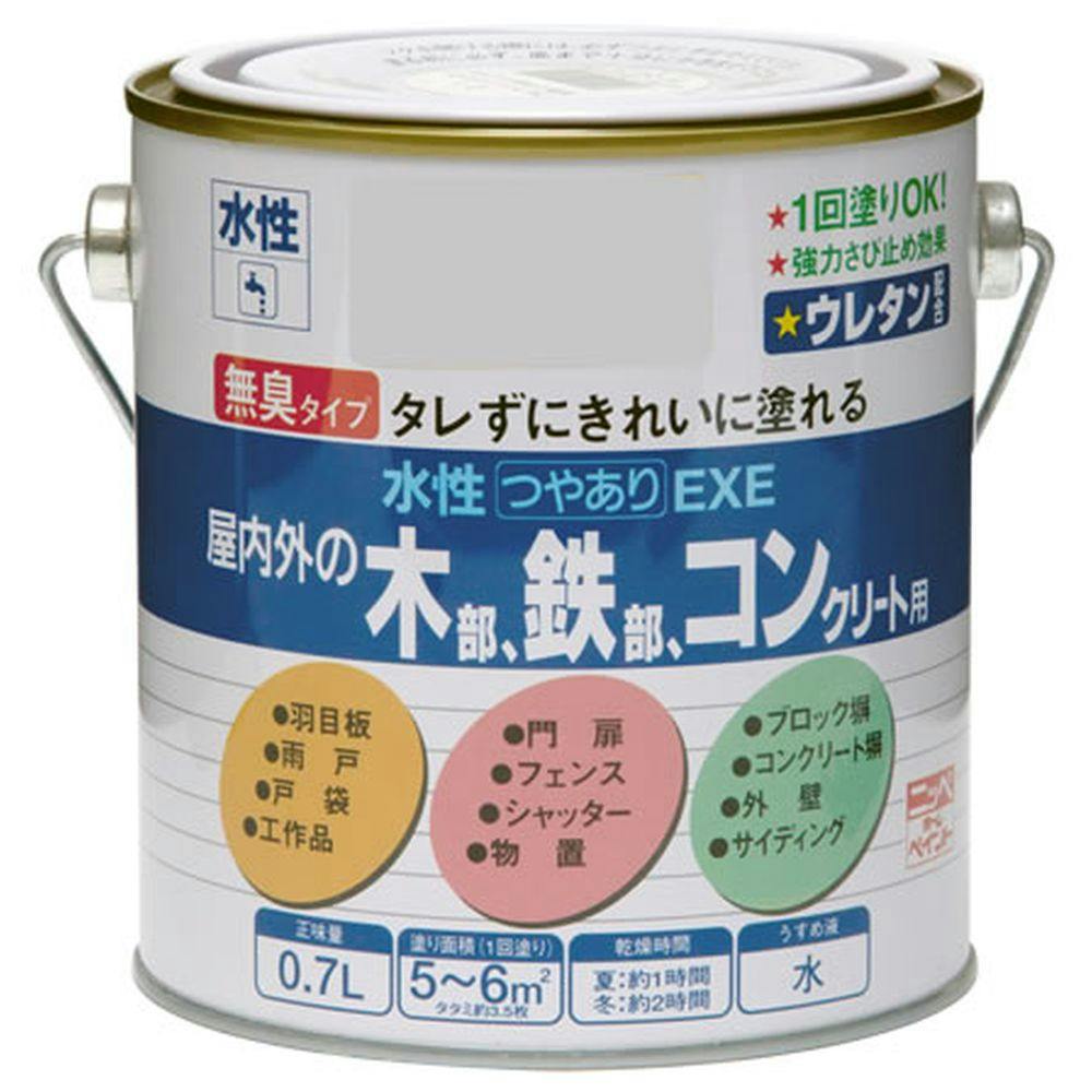 【在庫セール】ニッペ ペンキ 塗料 水性つやありEXE 7L グレー 水性 つや 水性つやありEXE グリーン 0.7L | ペンキ（塗料）・塗装用品 通販