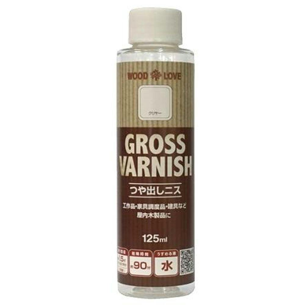 WOOD LOVE つや出しニス クリヤー 125ml ニス WOOD LOVE つや出しニス クリヤー 125ml ニス