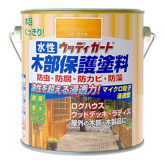 ニッペホームプロダクツ 水性ウッディガード 木部保護塗料 ケヤキ 0.7L