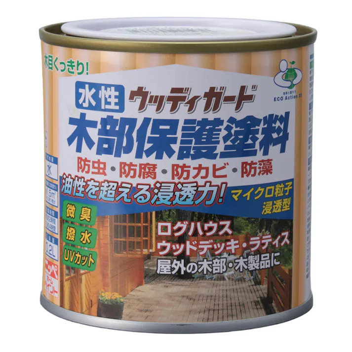 水性ウッディガード 木部保護塗料 マホガニ 0.2L