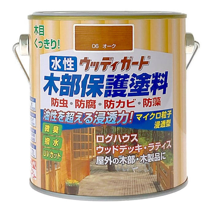 ニッペホームプロダクツ 水性ウッディガード 木部保護塗料 オーク 0.7L