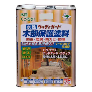 水性ウッディガード 木部保護塗料 ブラウンオーク 3.2L