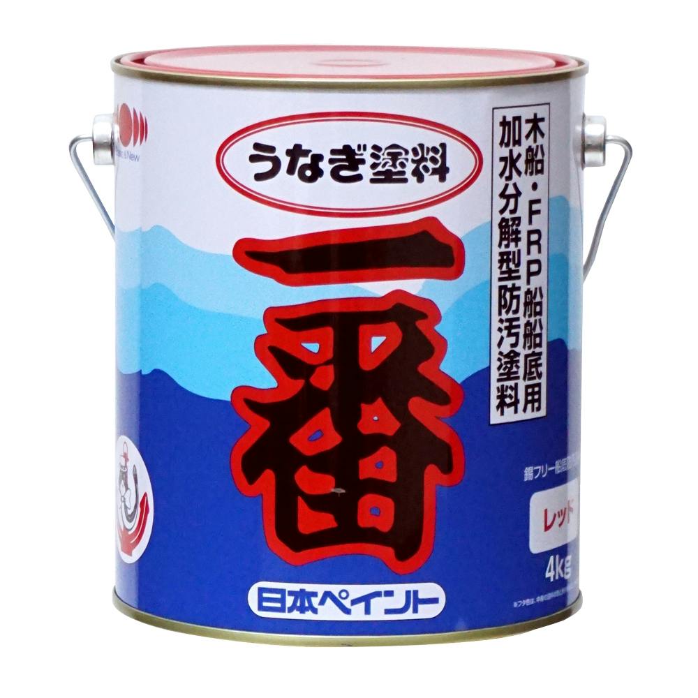 日本ペイント うなぎ塗料一番 レッド 4kg