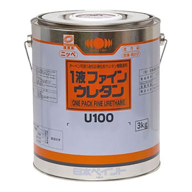 日本ペイント 1液ファインウレタン U100 チョコレート 3kg(販売終了)