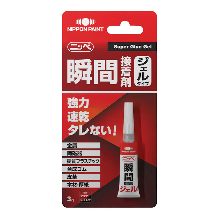 瞬間接着剤 ジェルタイプ クリヤー 3g