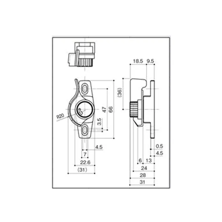 クレセント錠 サッシ用 SUS-DL-785(L) 24L