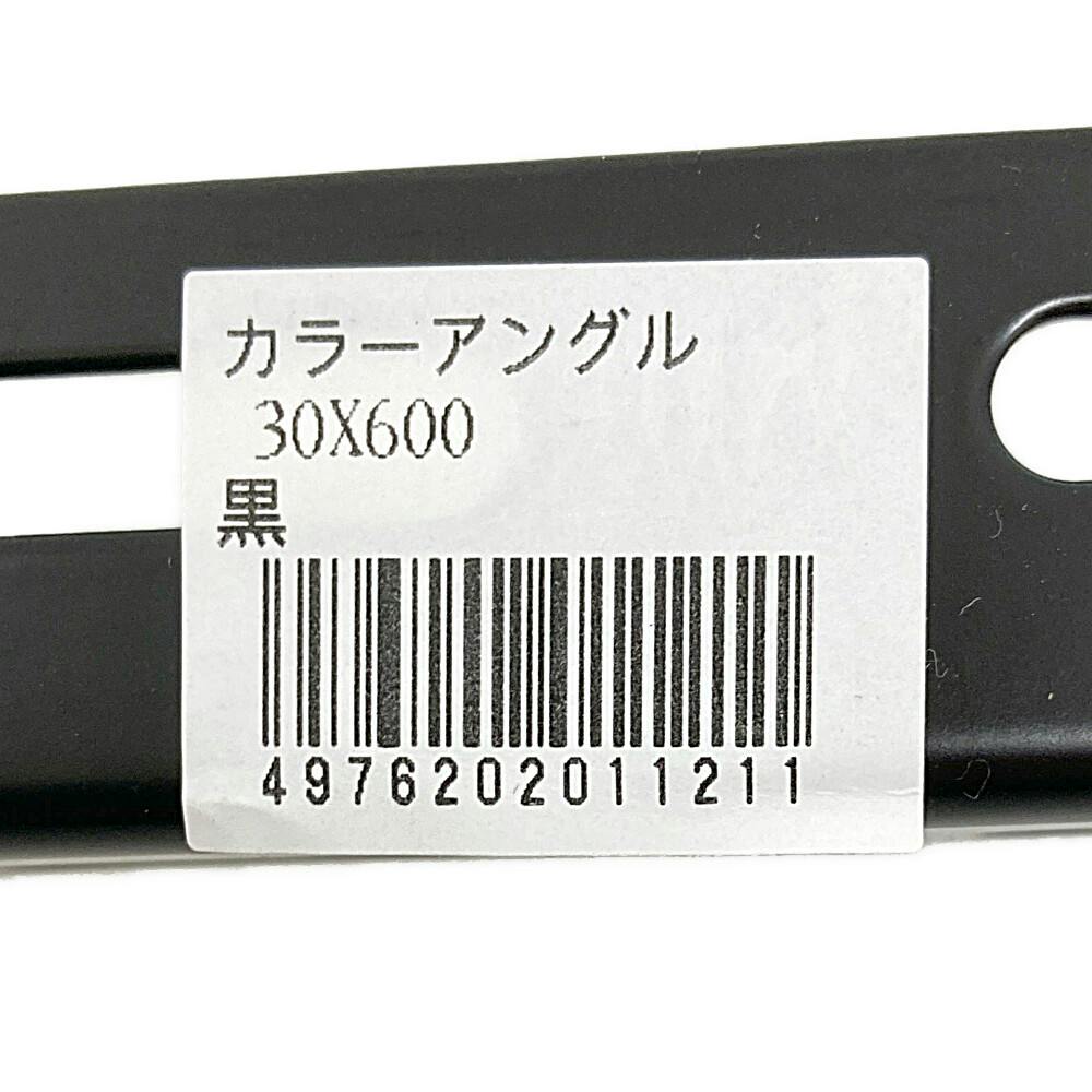 キタジマ カラーアングル ブラック 30×600mm | スチールラック