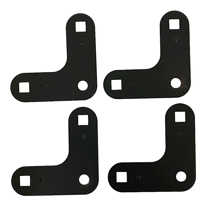 キタジマ コーナープレート カラーアングル用 中 ブラック 4枚入