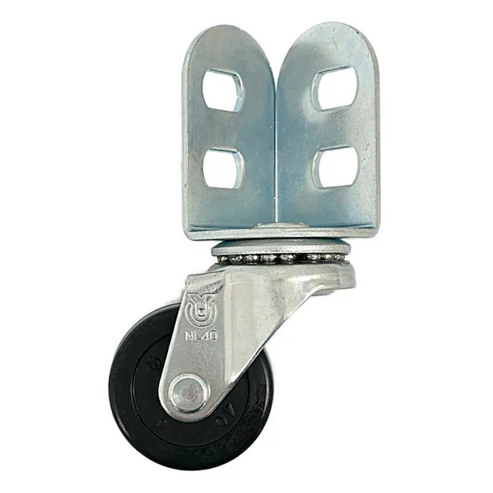 キタジマ キャスター単輪 カラーアングル用 ブラック 40mm