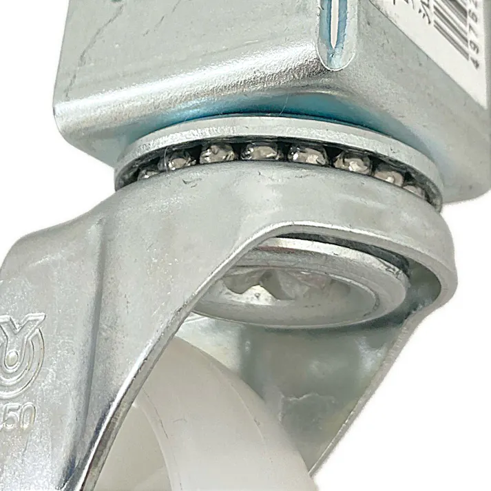 キタジマ キャスター単輪 カラーアングル用 ホワイト 50mm