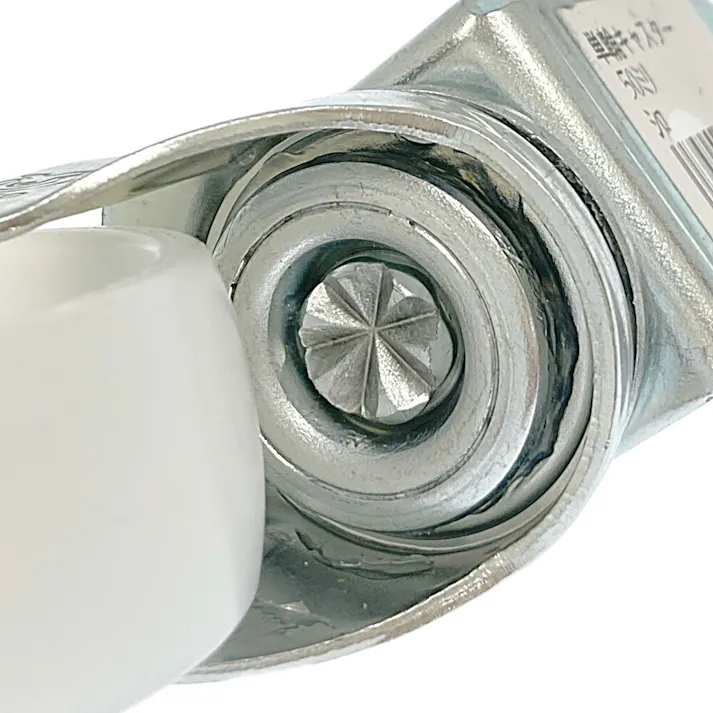 キタジマ キャスター単輪 カラーアングル用 ホワイト 50mm