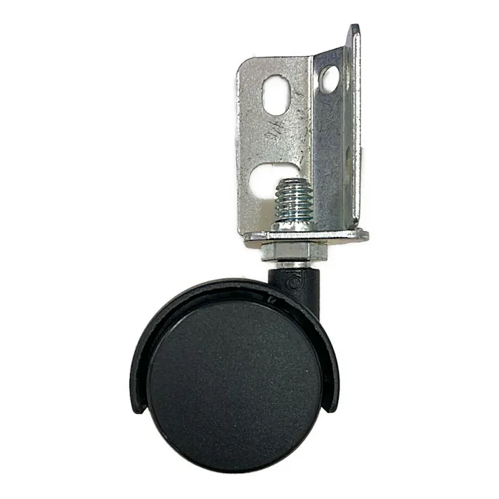 キタジマ キャスター双輪 カラーアングル用 ブラック 40mm