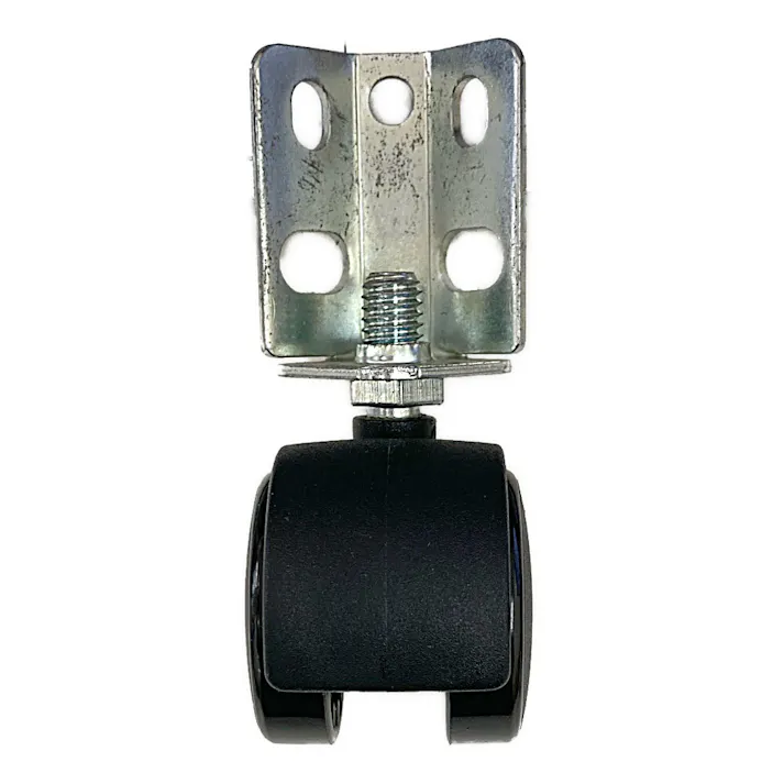 キタジマ キャスター双輪 カラーアングル用 ブラック 40mm