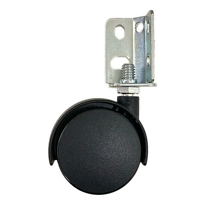 キタジマ キャスター双輪 カラーアングル用 ブラック 50mm