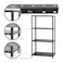 【送料無料】キタジマ スマートラック NSTR554 幅81.4cm 奥行31.2cm 高さ148.2cm 4段 ブラック 【別送品】