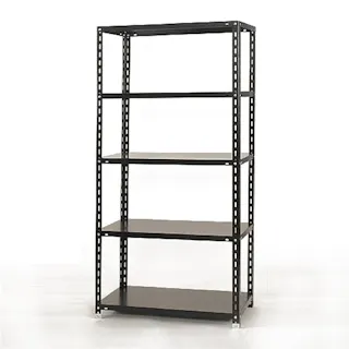 【送料無料】キタジマ カラースチール棚 黒 5段 N875【別送品】