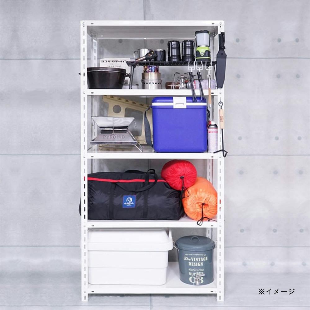 送料無料】キタジマ カラースチール棚 白 5段 N1200【別送品