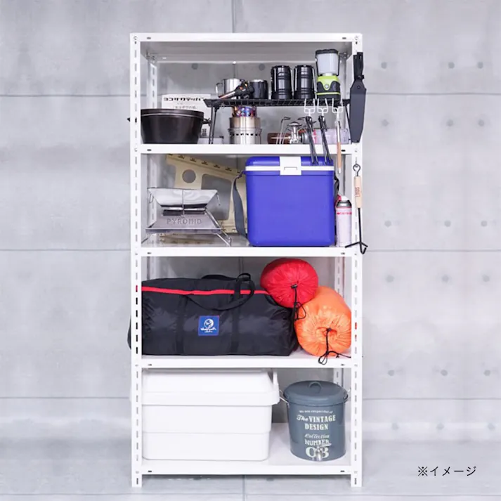 【送料無料】キタジマ カラースチール棚 白 5段 N1500【別送品】