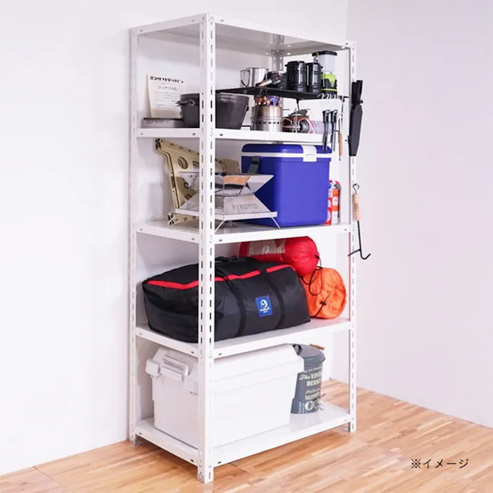 【送料無料】キタジマ カラースチール棚 白 5段 N1500【別送品】