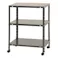 キタジマ スチールラック 3段 キャスター付 ダークグレー DKLK-2640 幅60×奥行40×高さ81cm