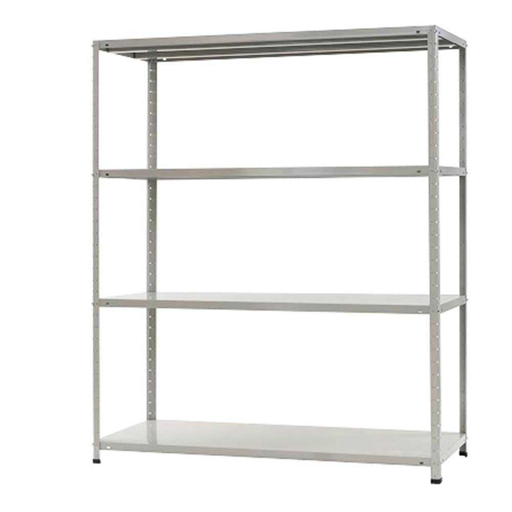 送料無料】キタジマ スチールラック KTラック ホワイトグレー 4段