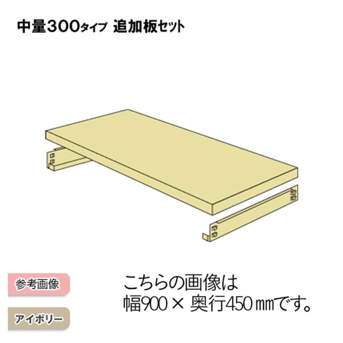 中量ラック 300KG 追加板セット 幅900×奥行き450【別送品】