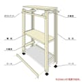 軽中量ラック 150KG 単体 幅1200×奥行き450×高さ1800mm 4段 【別送品】