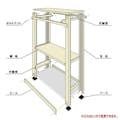 軽中量ラック 200KG 連結 幅1200×奥行き450×高さ1800mm 4段 【別送品】