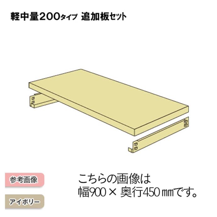 軽中量ラック 200KG 追加板セット 幅900×奥行き300【別送品】