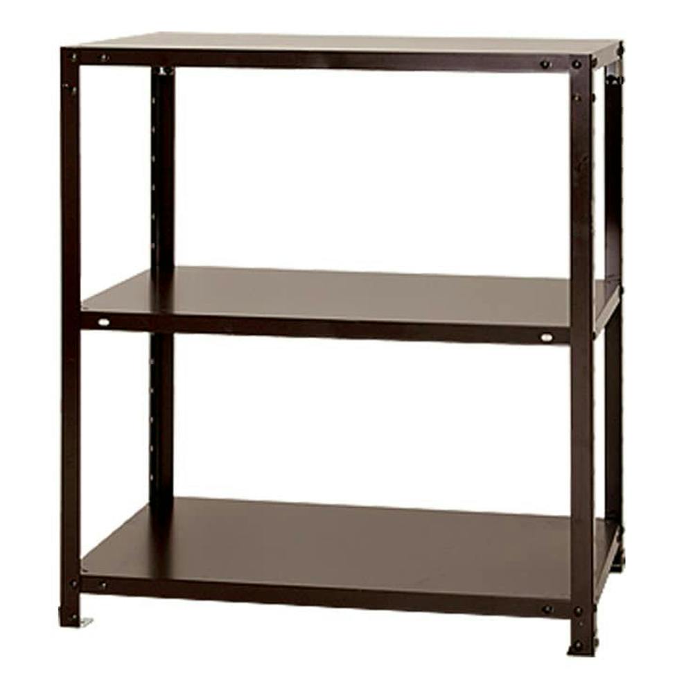 スチールラック スマートラック NSTR357 ブラウン 3段【別送品】(販売