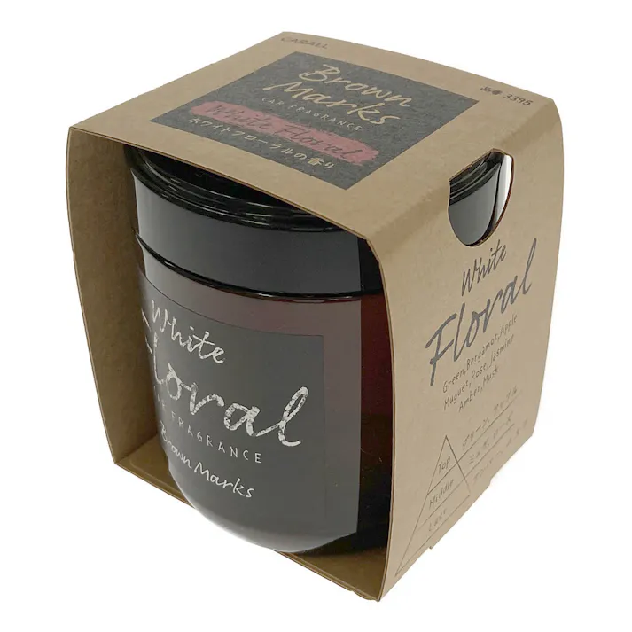 オカモト カーオール CARALL ブラウンマークス ゲル ホワイトフローラル 3395