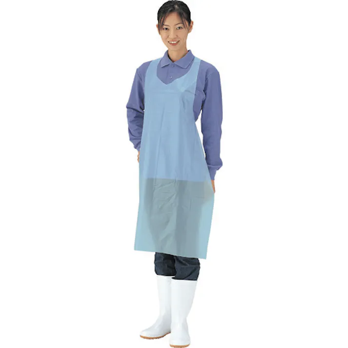 【CAINZ-DASH】宇都宮製作 ウツノミヤポリエプロン ブルー M 50枚入り U-POLYAPRON B M【別送品】
