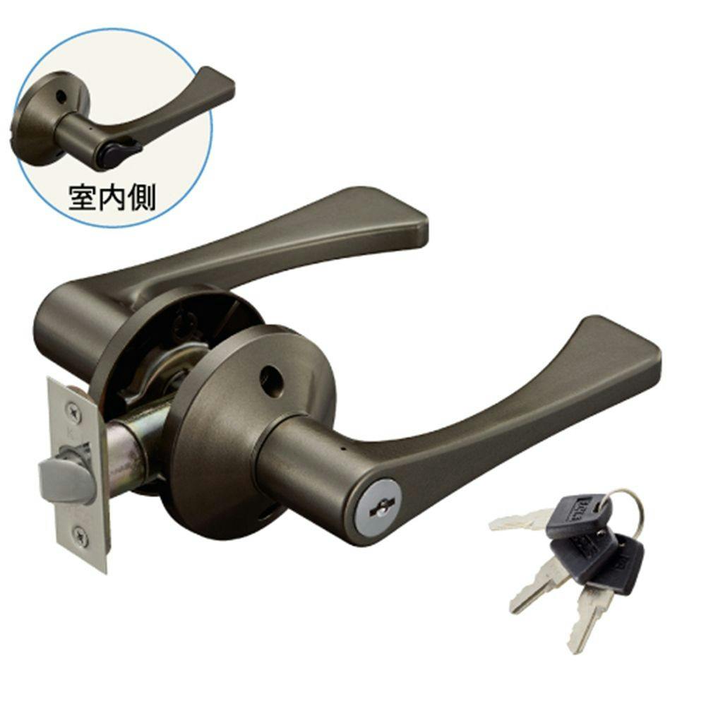 ECLE リフォーム用レバーハンドル錠 鍵付間仕切錠 バリアフリー