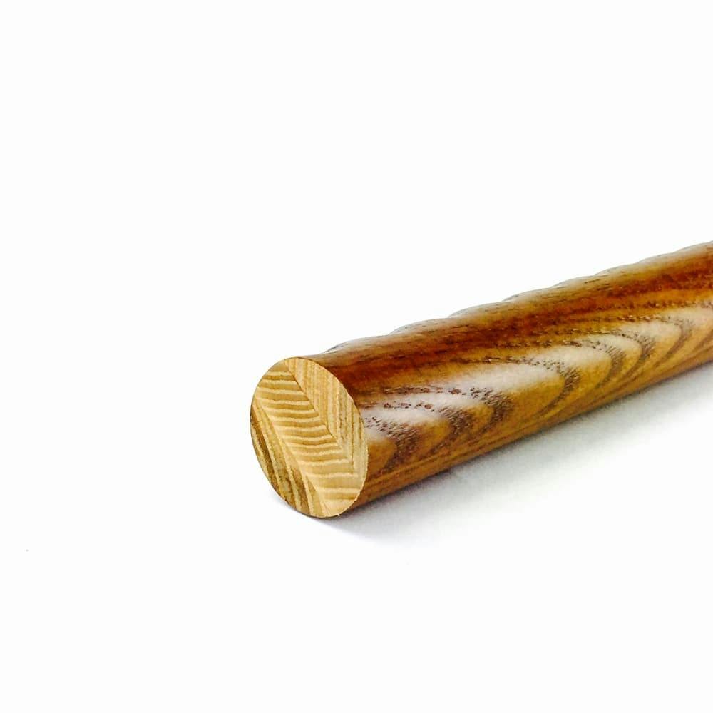 ECLE 32 アッシュ丸棒ディンプル Mブラウン 4M EL201【SU】