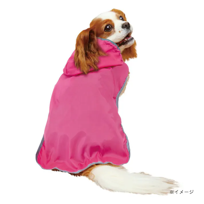 【送料無料】Chiccha!寒さ風よけ雨コート M ピンク