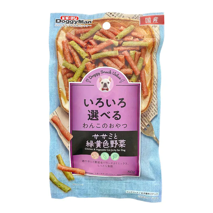 ドギーマンハヤシ ドギースナック バリュー ササミと緑黄色野菜 80g