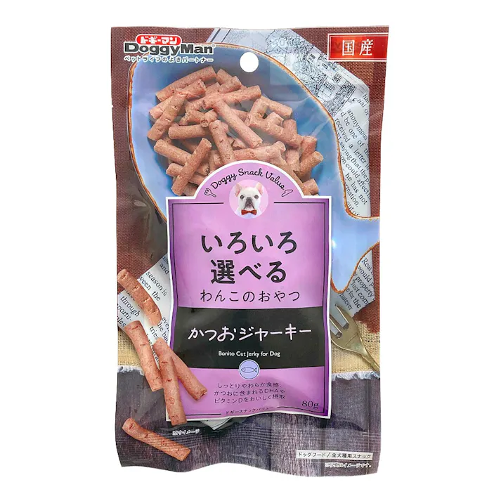 ドギーマンハヤシ ドギースナック バリュー かつおジャーキー しっとり 80g