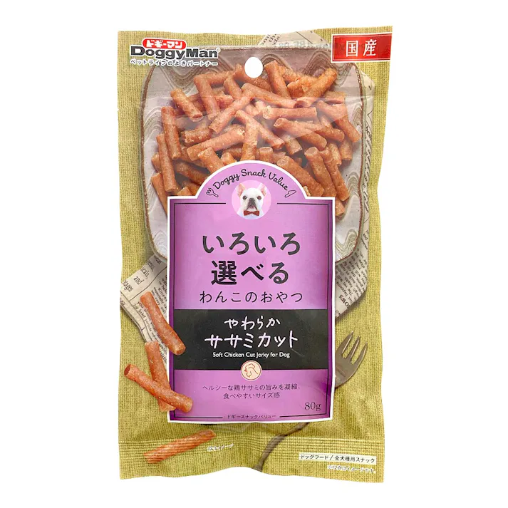 ドギーマンハヤシ ドギースナック バリュー やわらかササミカット 80g