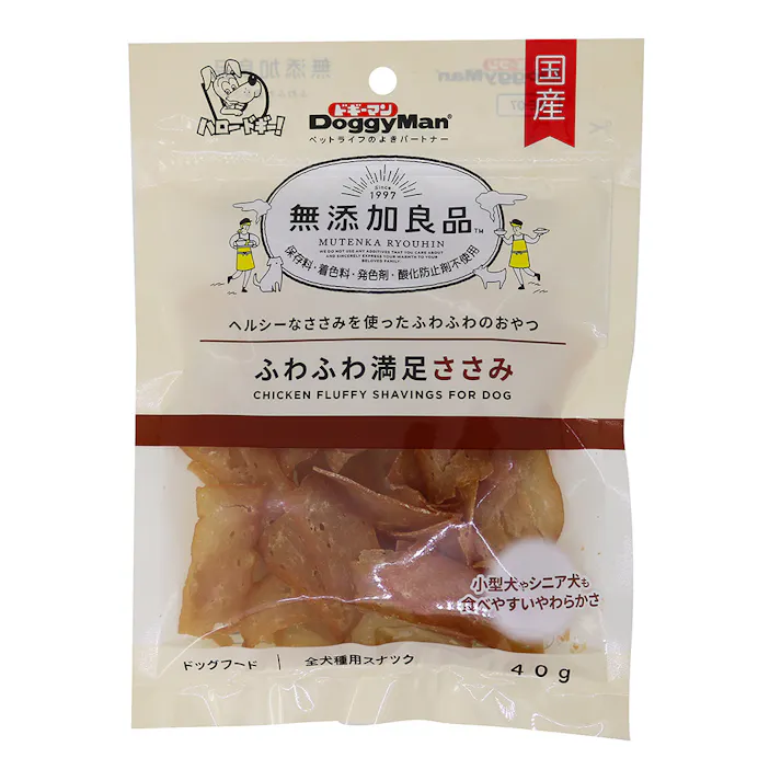 無添加良品 ふわふわ満足ささみ 40g