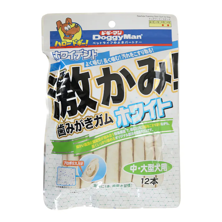 ホワイデント 激かみ!歯みがきガムホワイト 大型犬 12本入