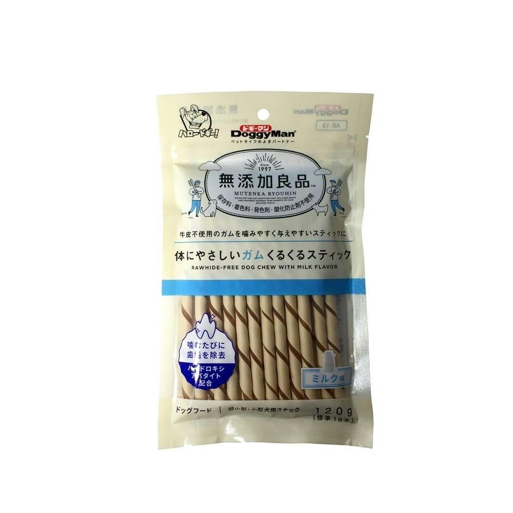 ドギーマン 無添加良品 体にやさしいガム くるくるスティック 120g