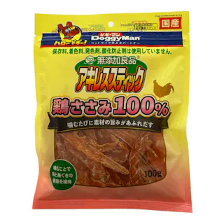 ドギーマン 無添加良品 アキレススティック 鶏ささみ100% 100g 全犬種用スナック