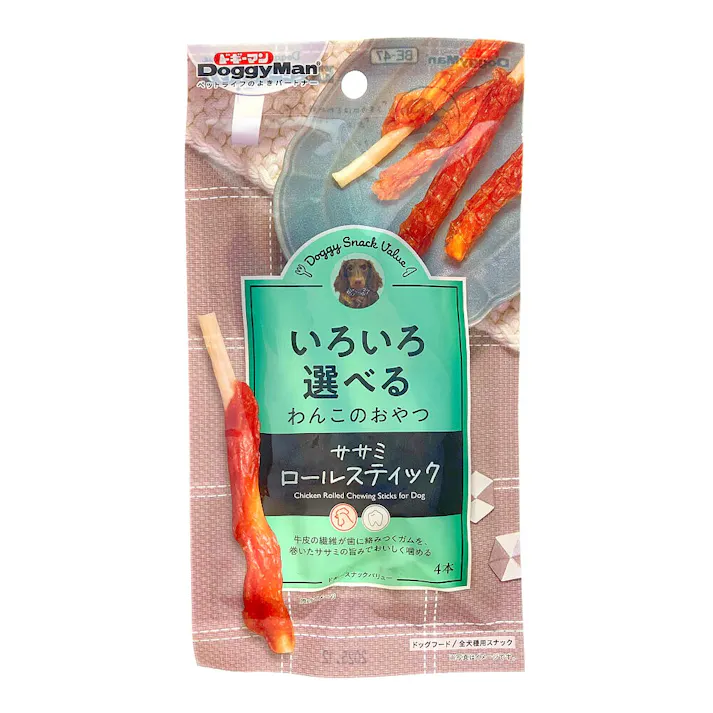 ドギーマンハヤシ ドギースナックバリュー ササミロールスティック 4本